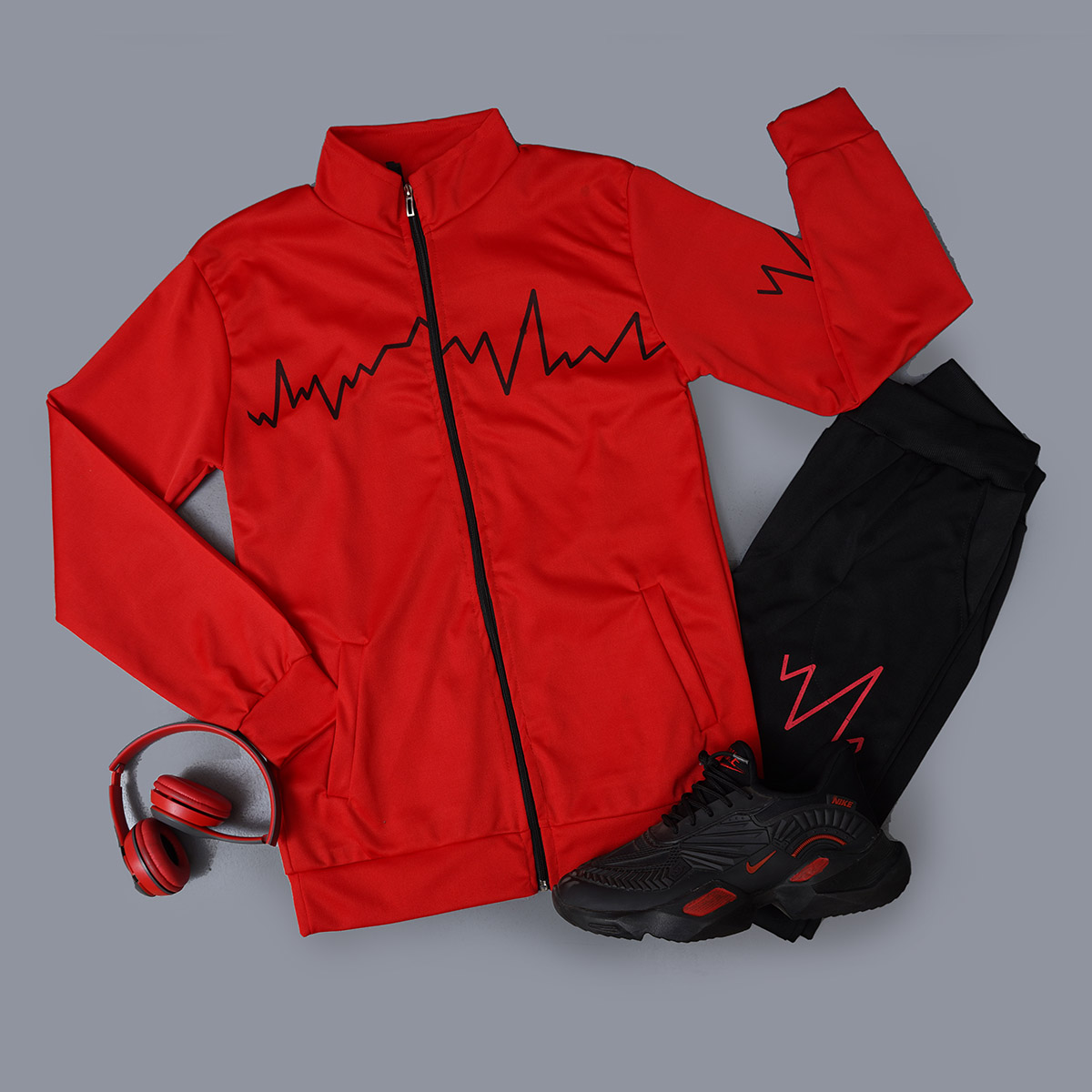 ست سوئیشرت شلوار مردانه قرمز مدل EKO