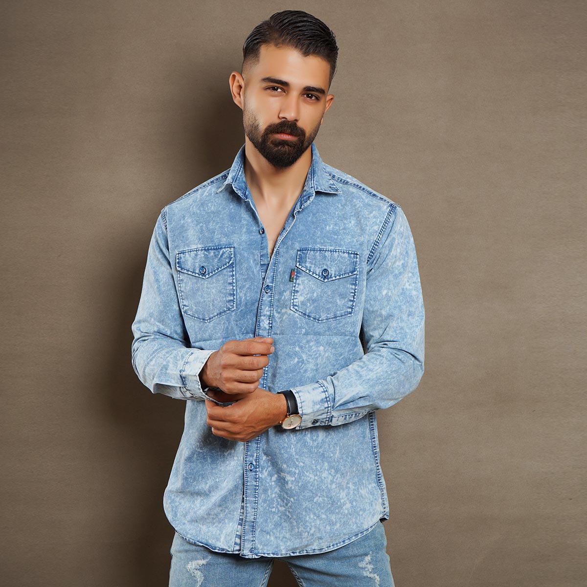 پیراهن مردانه جین مدل TROMA