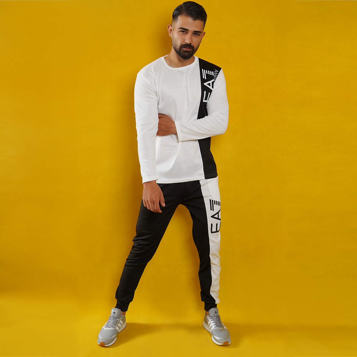 ست تیشرت شلوار مردانه آستین بلند مدل WE82