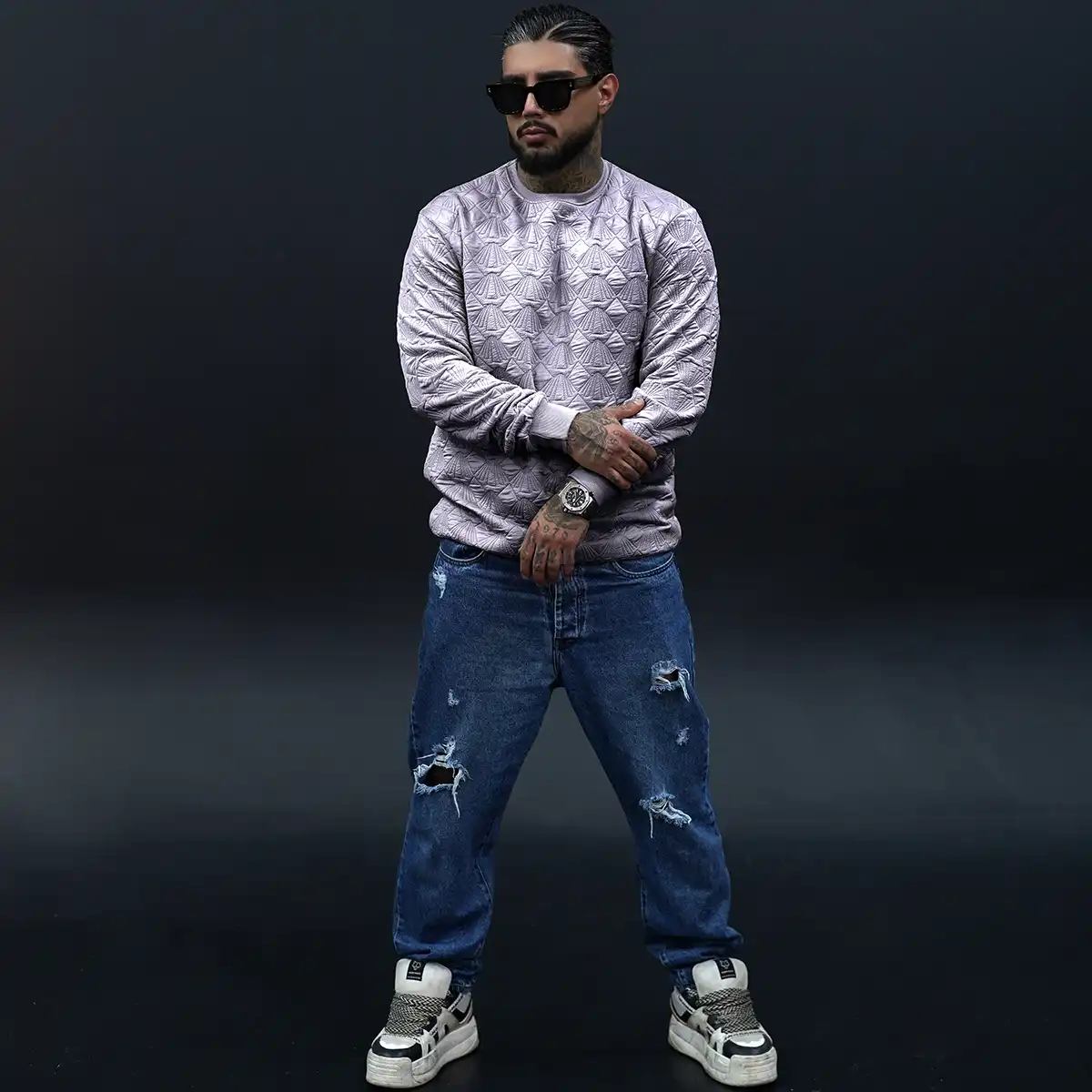 دورس مردانه طوسی مدل Ayaz