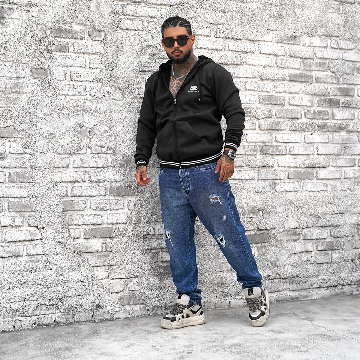 سوییشرت مردانه مشکی Balenciaga مدل Q22