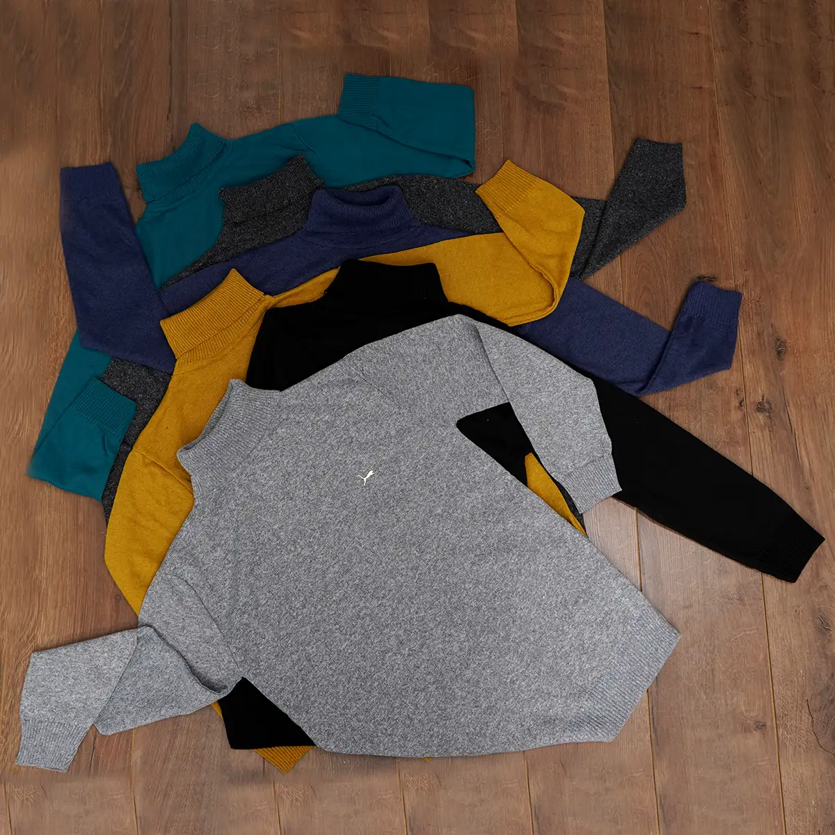 پلیور یقه اسکی پوما ذغالی مدل Daryoosh