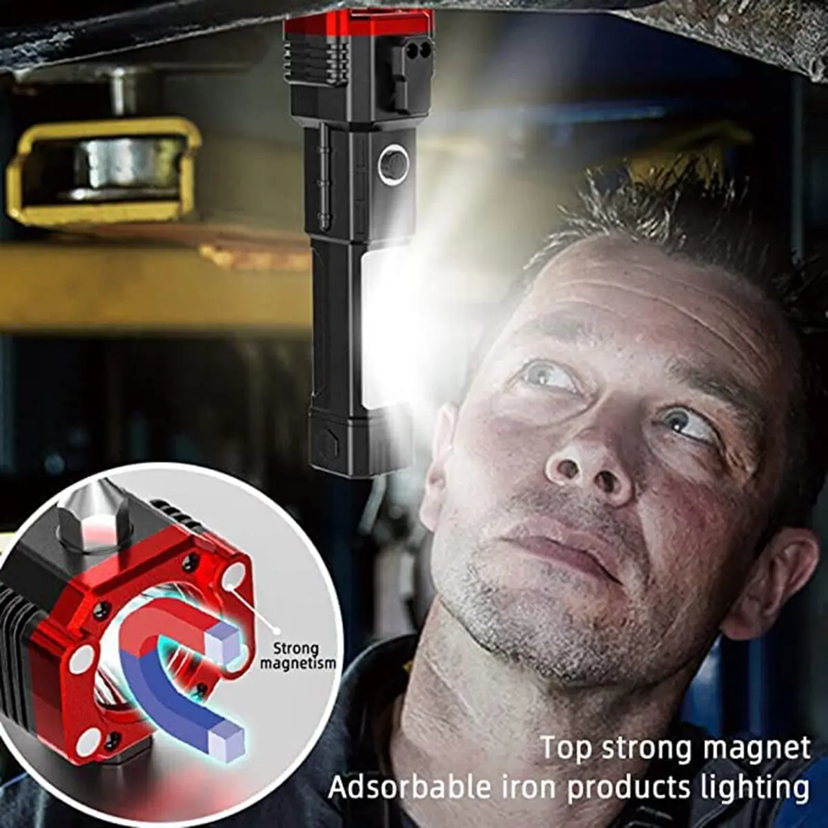 چراغ قوه دستی ۸کاره مدل Led torch