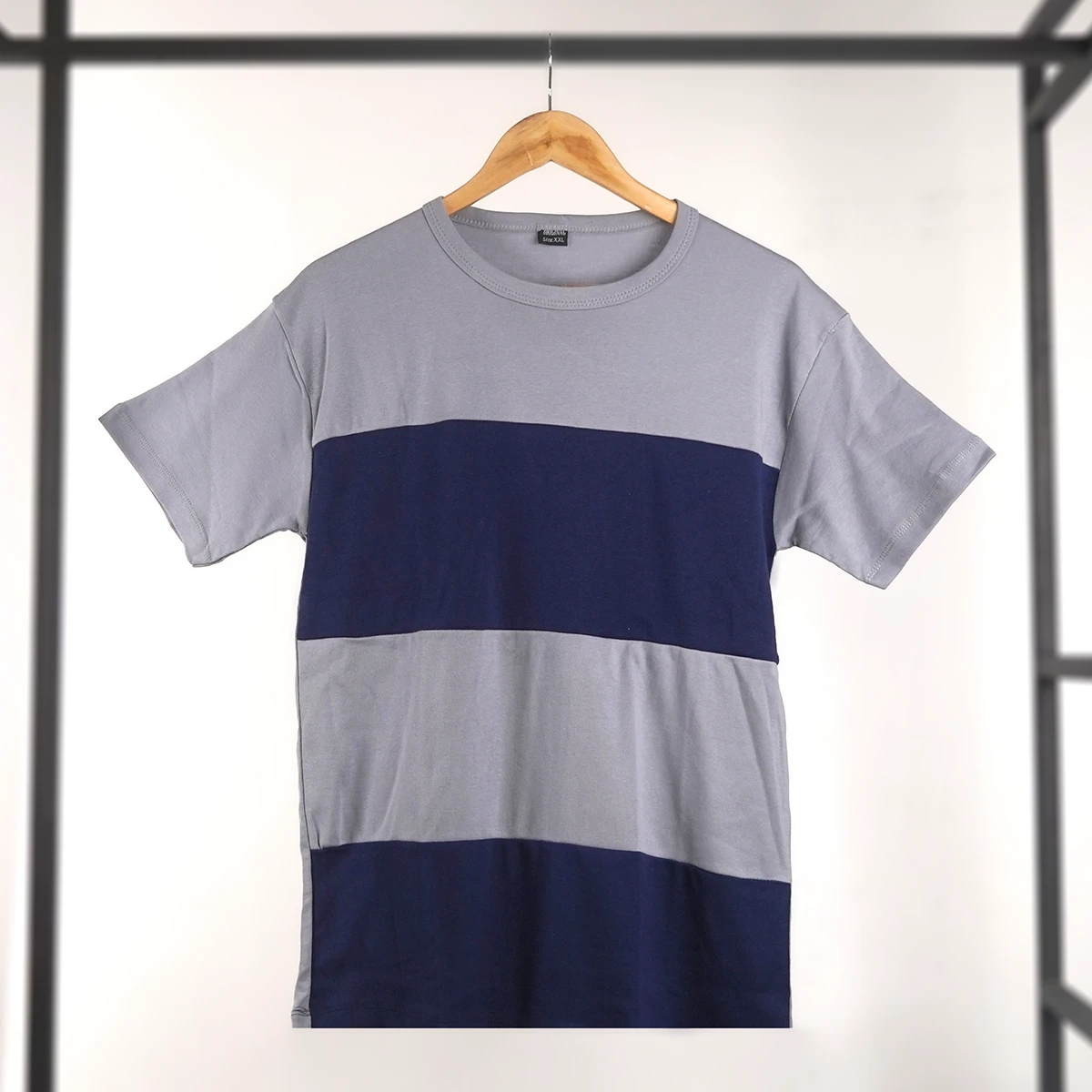 تیشرت مردانه طوسی سرمه ای مدل Dayar