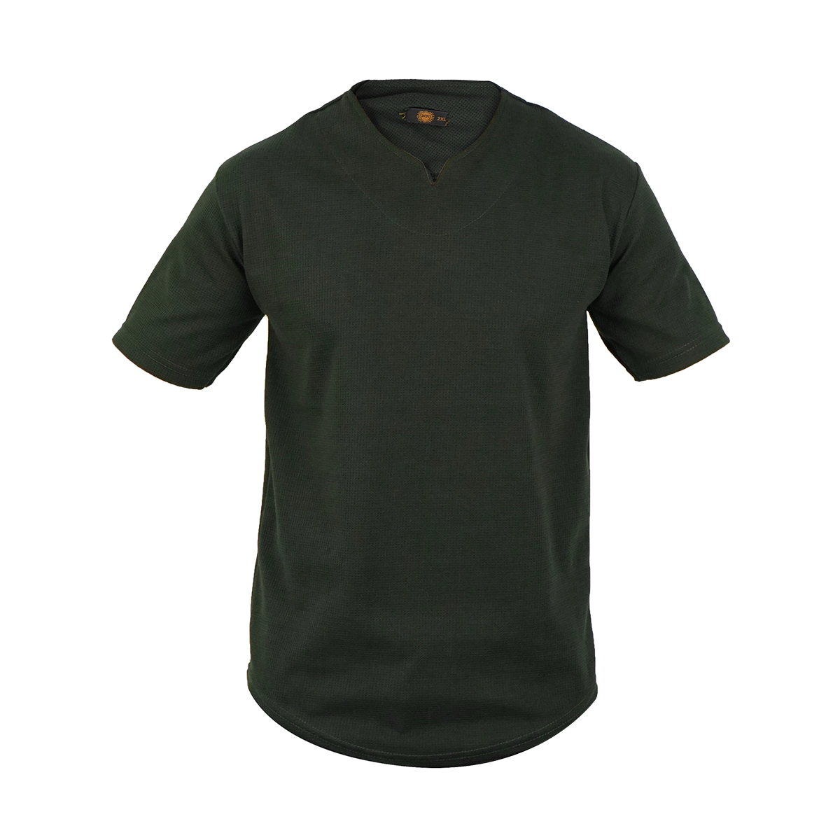 تیشرت سبز یقه کوبایی مردانه مدل Sorad