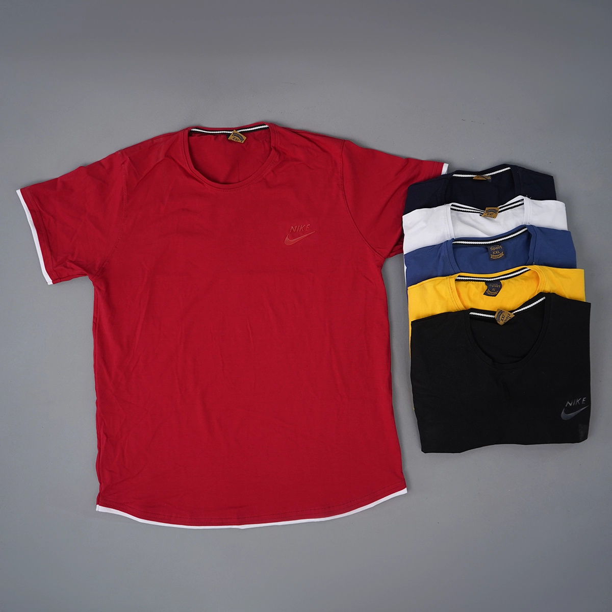 تیشرت یقه گرد سرمه ای مردانه مدل kamyar