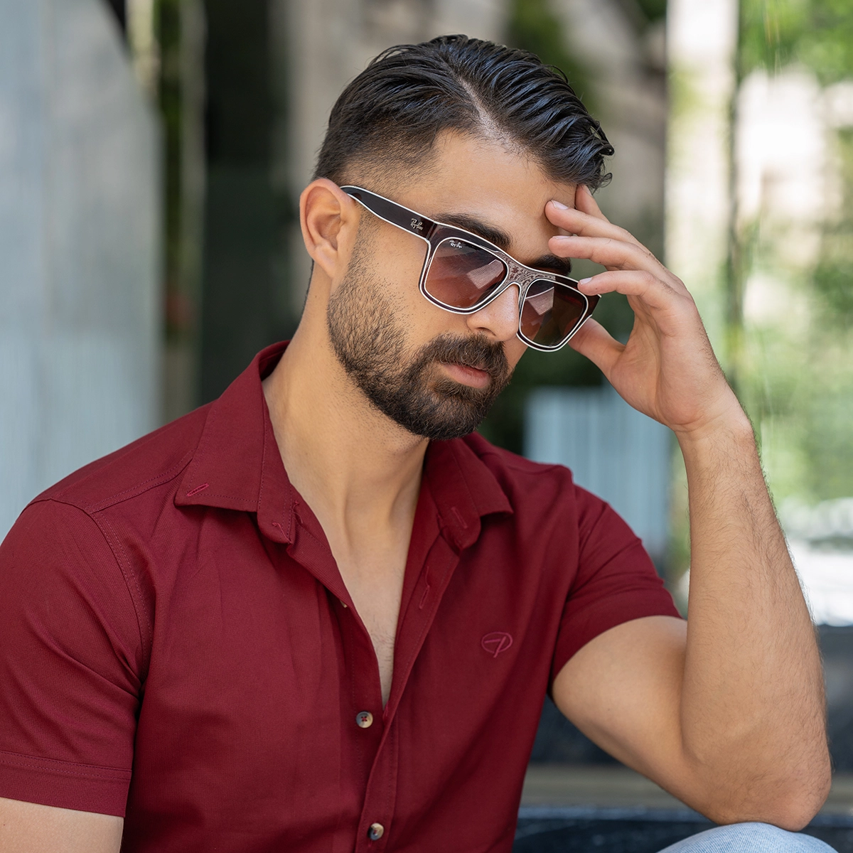 عینک آفتابی فریم قهوه ای مدل Tilda