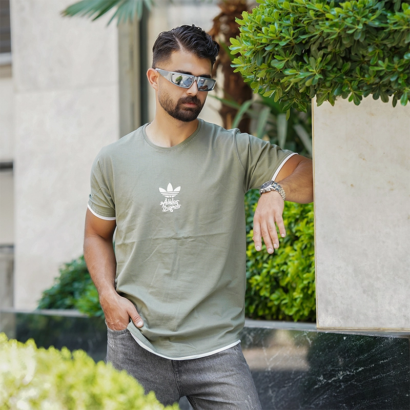 تیشرت مردانه Adidas سبز مدل T60
