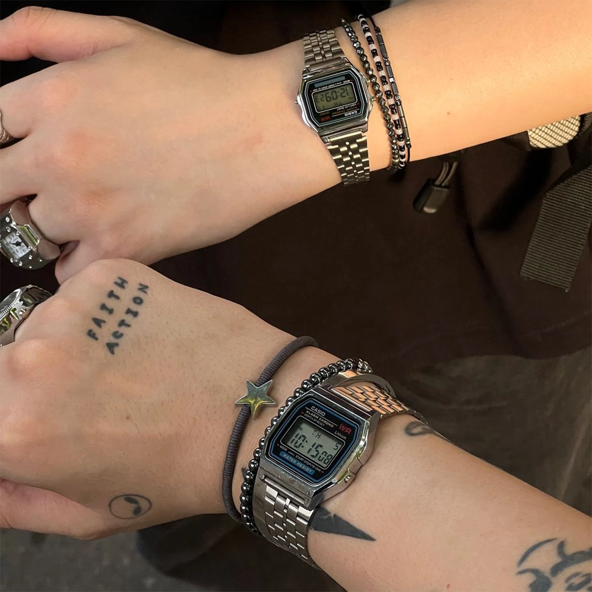 ست ساعت نقره ای نوستالژی Casio