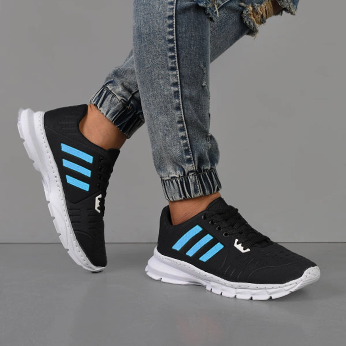 کفش ورزشی مردانه (T) مشکی زیره سفیدمدل Alshen