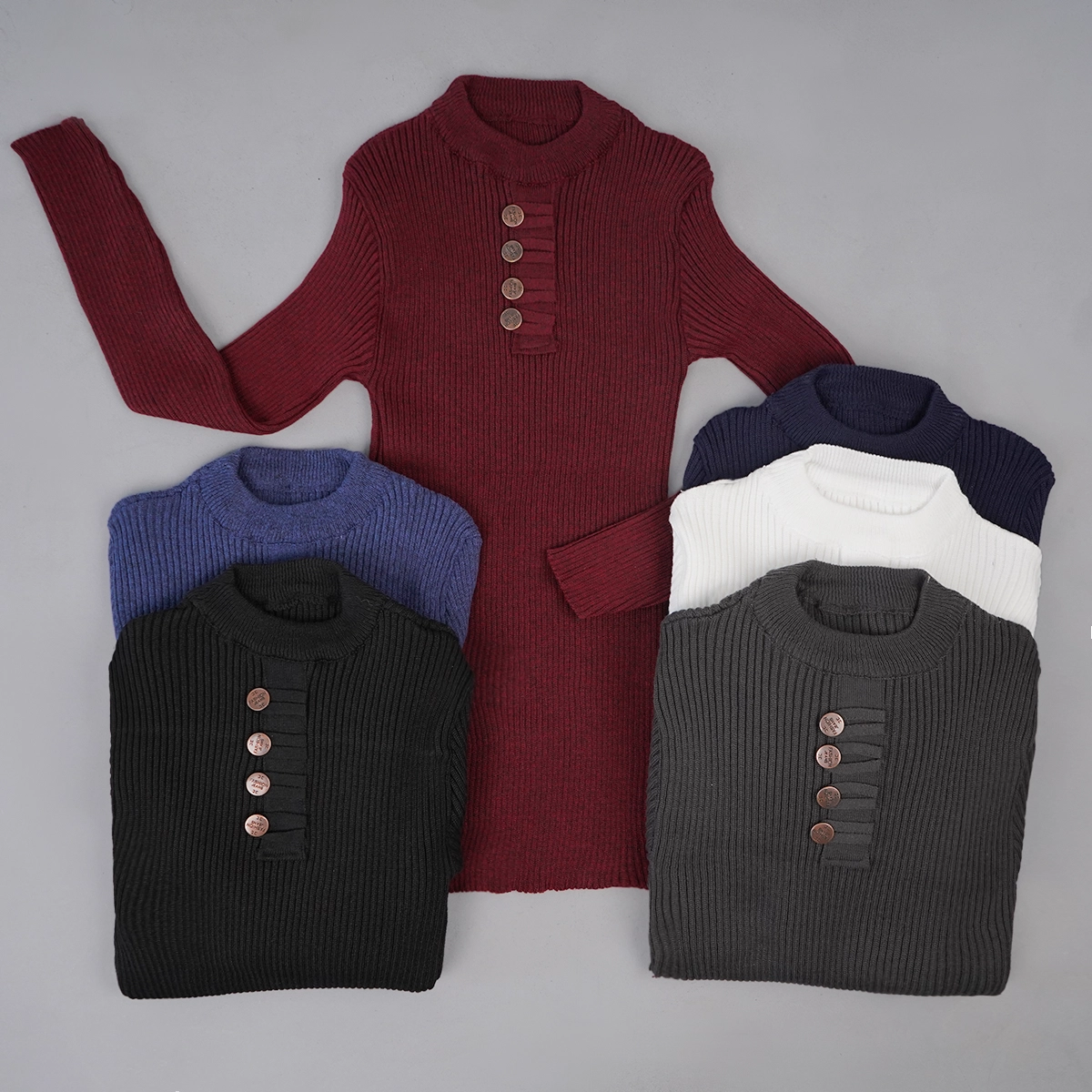 بافت مردانه طوسی مدل دکمه ای