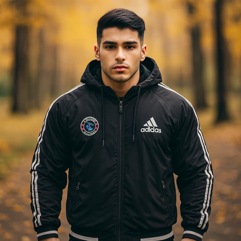 کاپشن مردانه مشکی آدیداس مدل Kameron