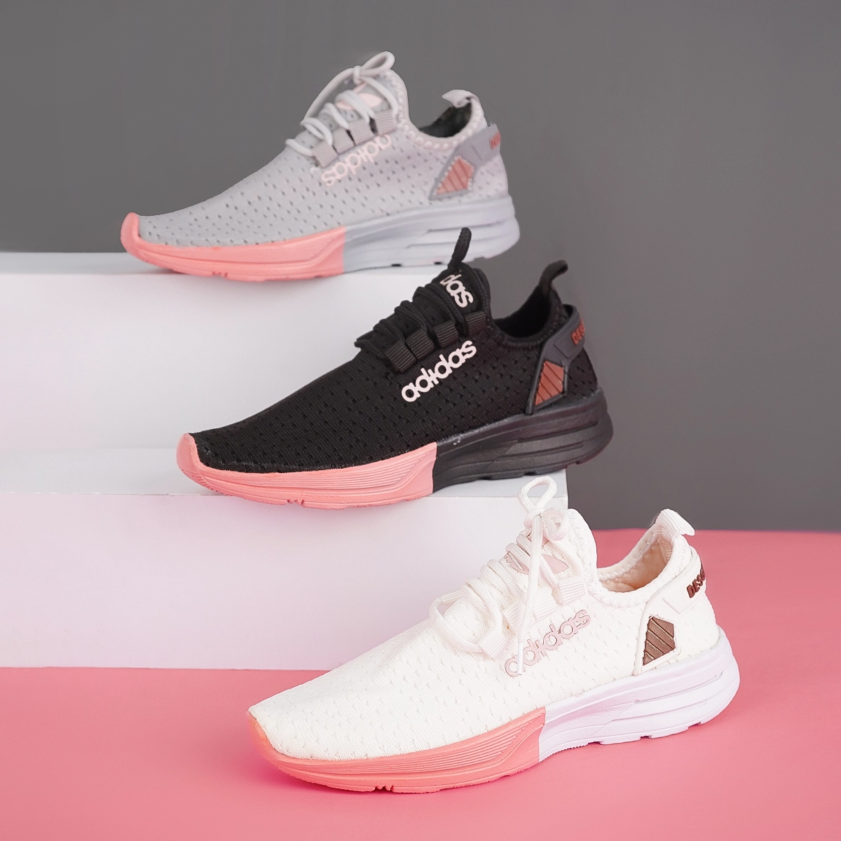 کفش ورزشی زنانه سفید صورتی مدل Rima