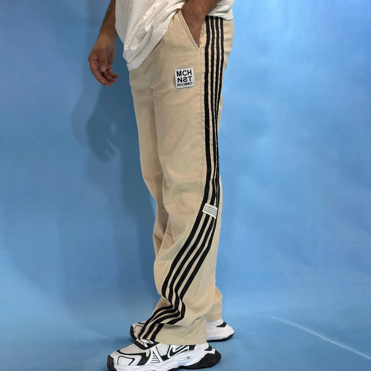 شلوار مردانه کرم مدل Strip