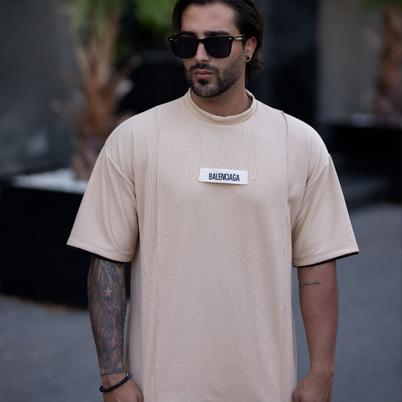 تیشرت مراکشی کبریتی کرم بالنسیاگا