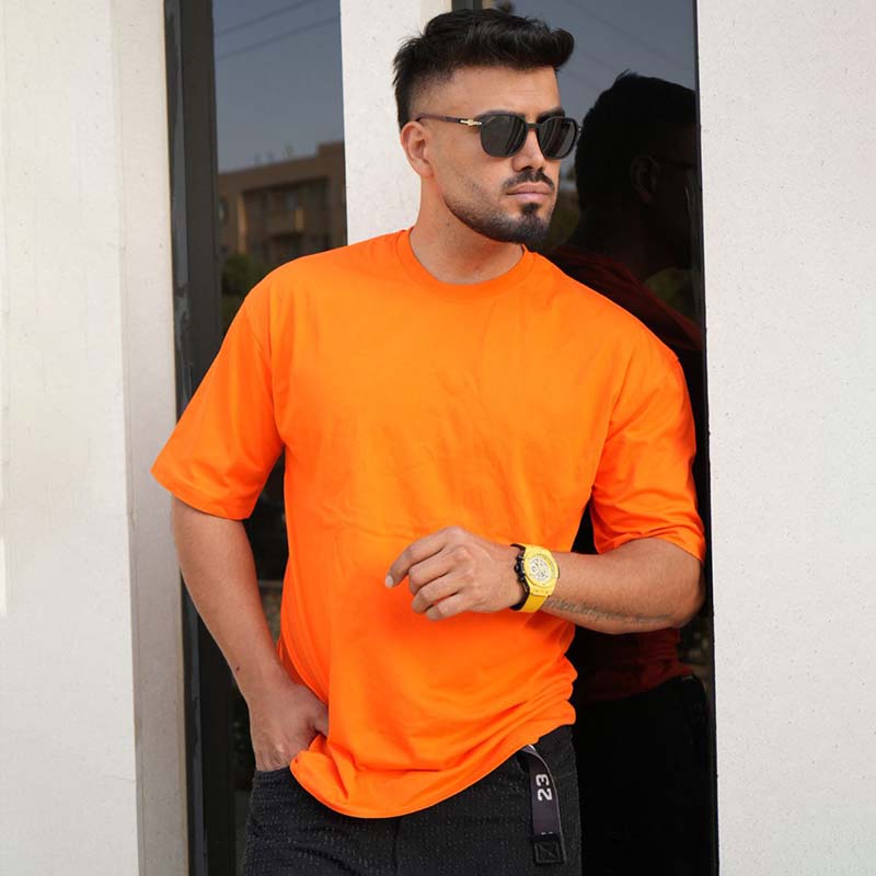 تیشرت بیسیک نارنجی مردانه مدل Tarko
