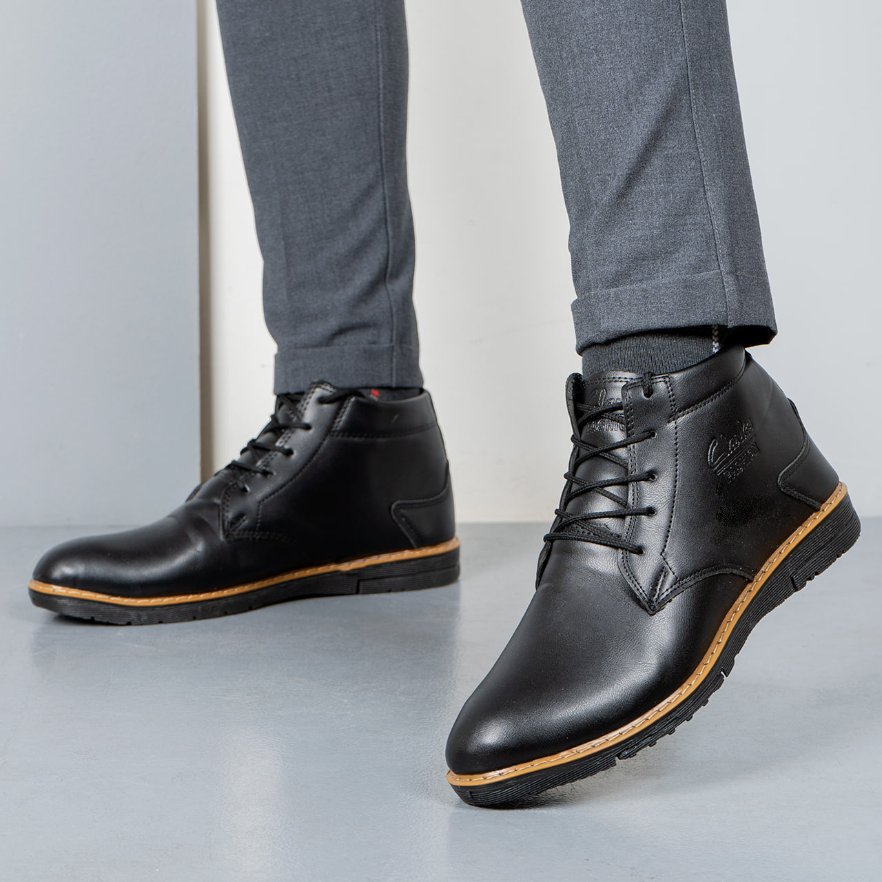 کفش ساقدار مشکی مردانه مدل KOTEN