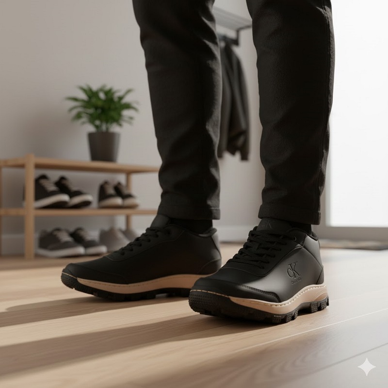 کفش مردانه مشکی CK مدل Behdad