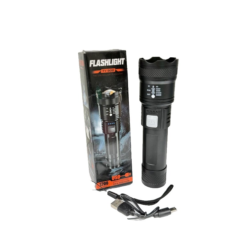 چراغ قوه پلیسی TY-908 دارای زوم-مشکی