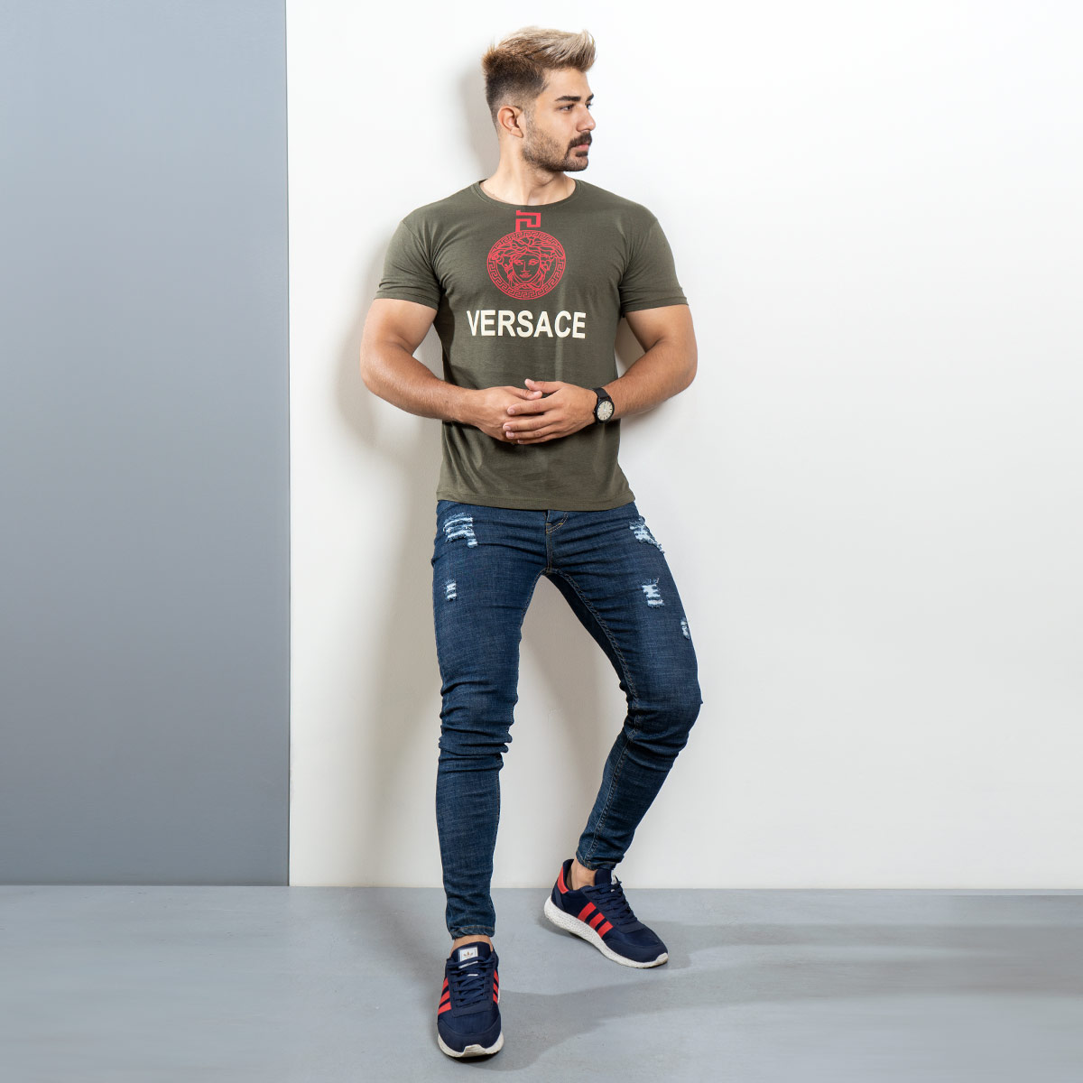 تیشرت Versace مردانه سبز مدل Janatan