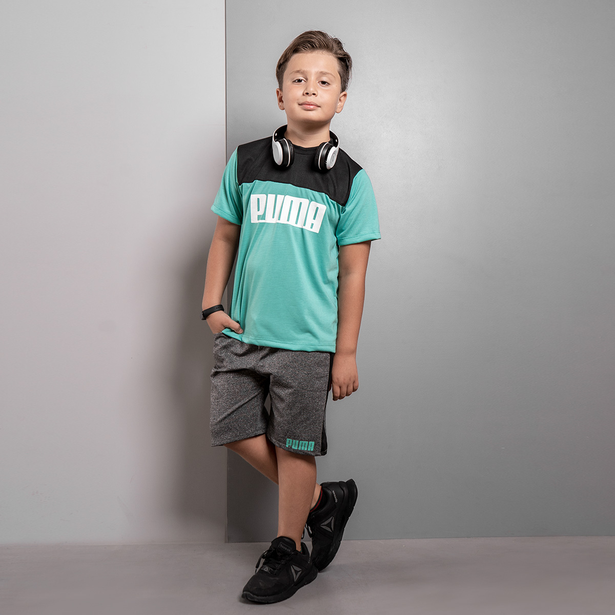 ست تیشرت شلوارک بچه گانه Pumaمدل Z164