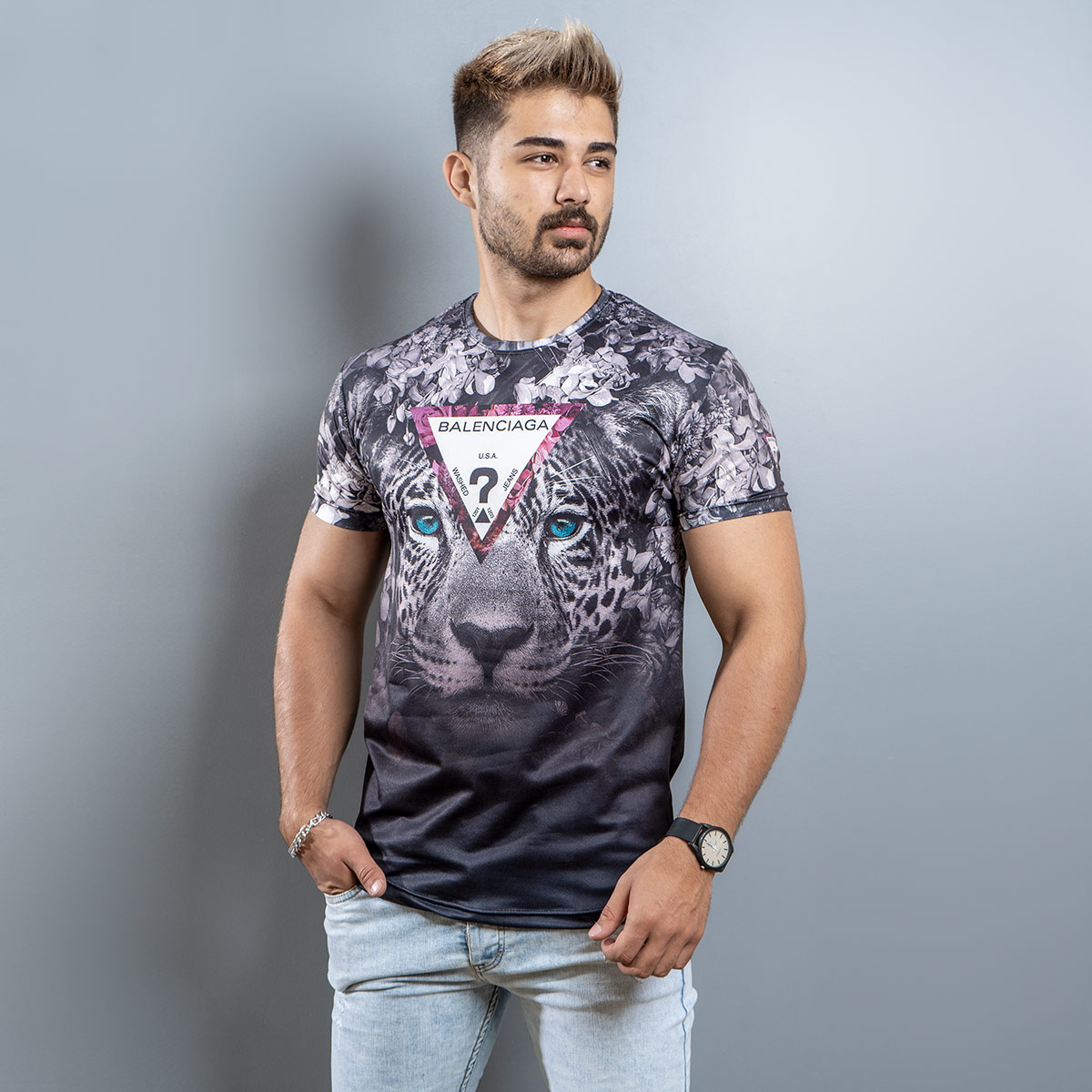 تیشرت مردانه مدل Leopard(T)