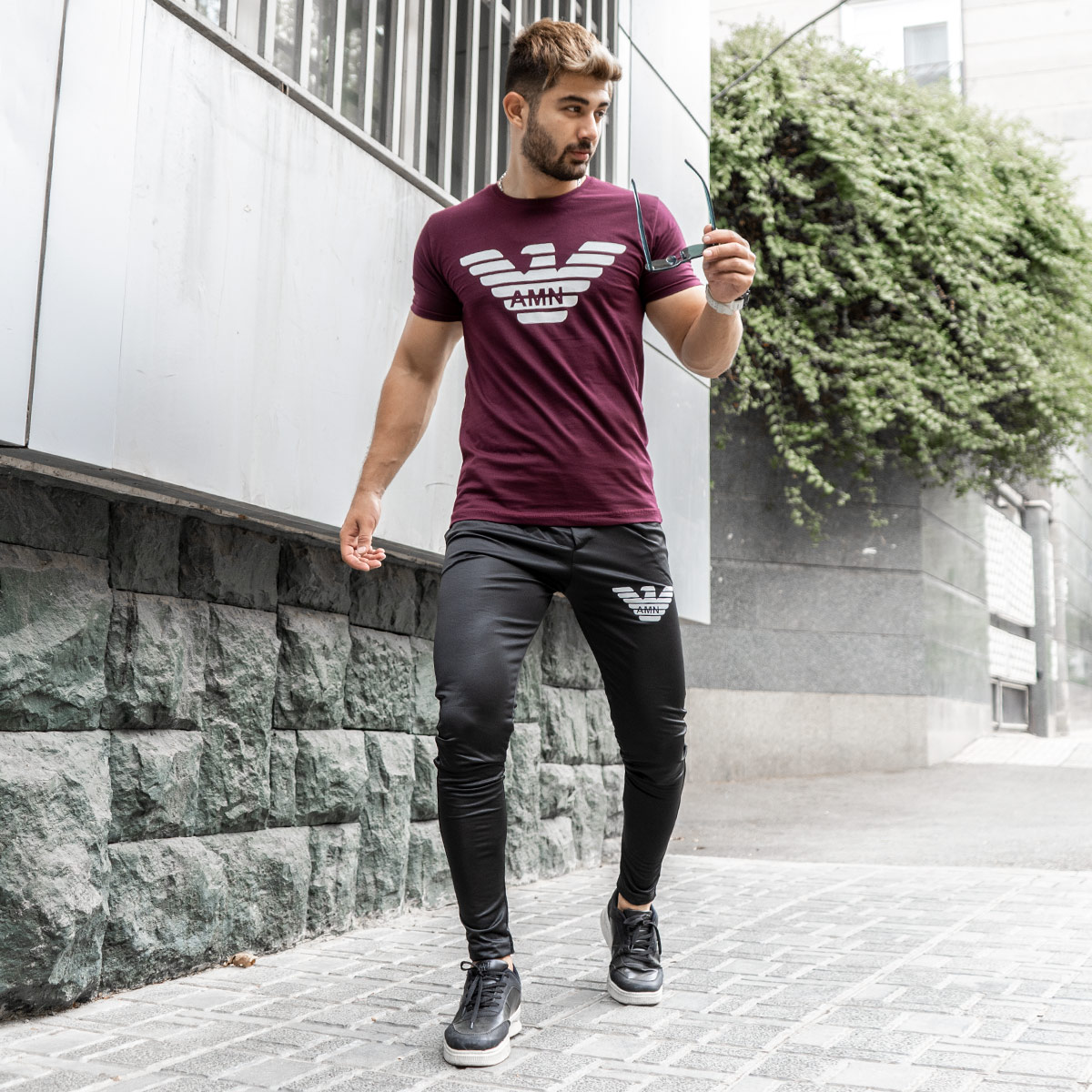 ست تیشرت شلوار آرمانی مردانه مدلMento