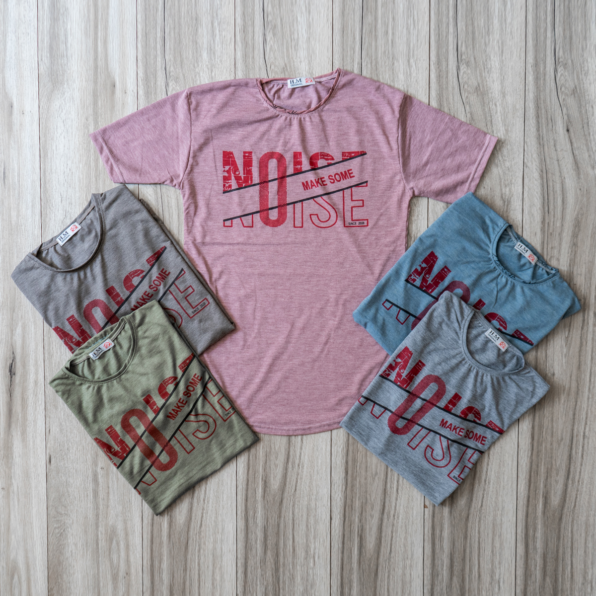 تیشرت NOISE مردانه طوسی مدل Otis