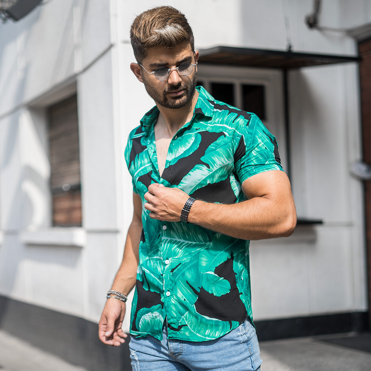 پیراهن هاوایی مردانه مدل Yashar