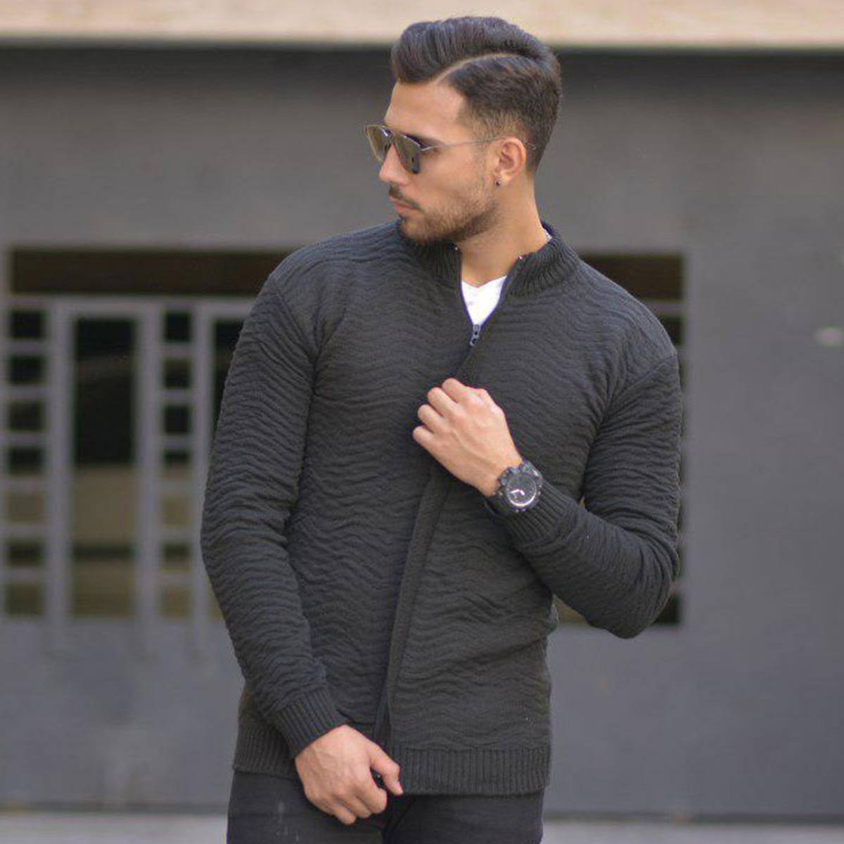 سوئیشرت بافت مردانه مدل LORIS