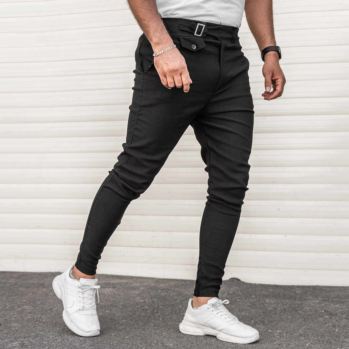 شلواراسلش مردانه مشکی مدل Roka