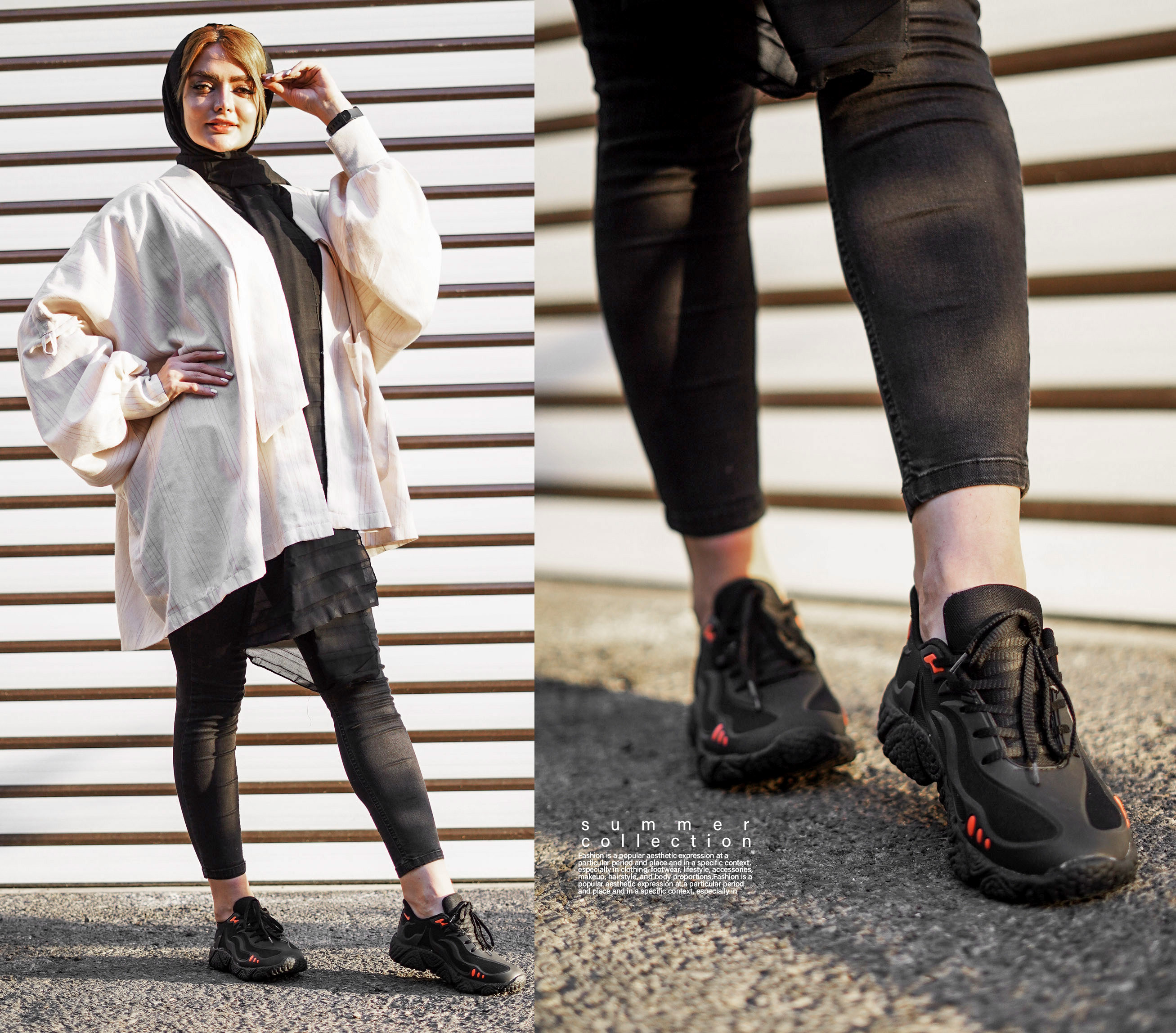 کفش ورزشی Fire زنانه مشکی مدل Neda